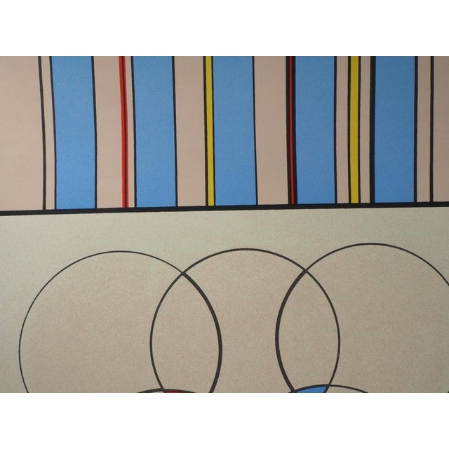 Carmelo Arden Quin, Olympic Rings, Original Lithograph For Sale - Image 4 of 7