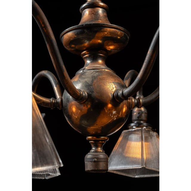 Metal Early 20th Century Japanned Copper Craftsman Lamp For Sale - Image 7 of 12