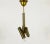 Mid-Century Modern Italian Midcentury Brass 3-Arm Chandelier in the style of Stilnovo, Italy, 1950s For Sale - Image 3 of 8