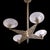 Charles Schneider Charles Schneider French Art Deco Polished Nickel Chandelier For Sale - Image 4 of 4
