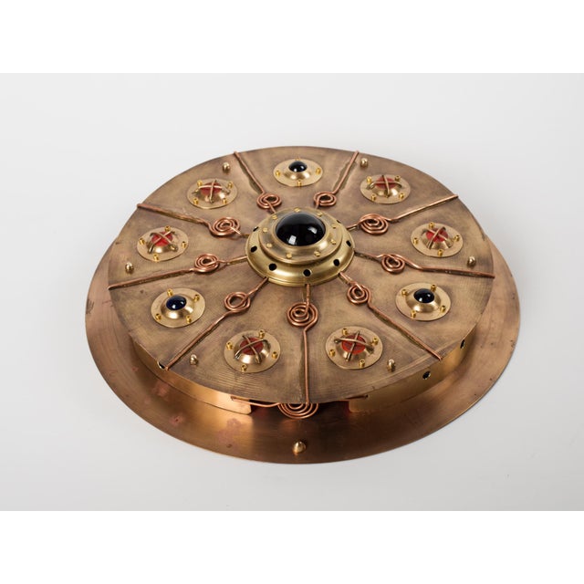 Brass Dieselpunk / Steampunk Sconce - Handcrafted Retro-Futuristic Wall Light For Sale - Image 6 of 11