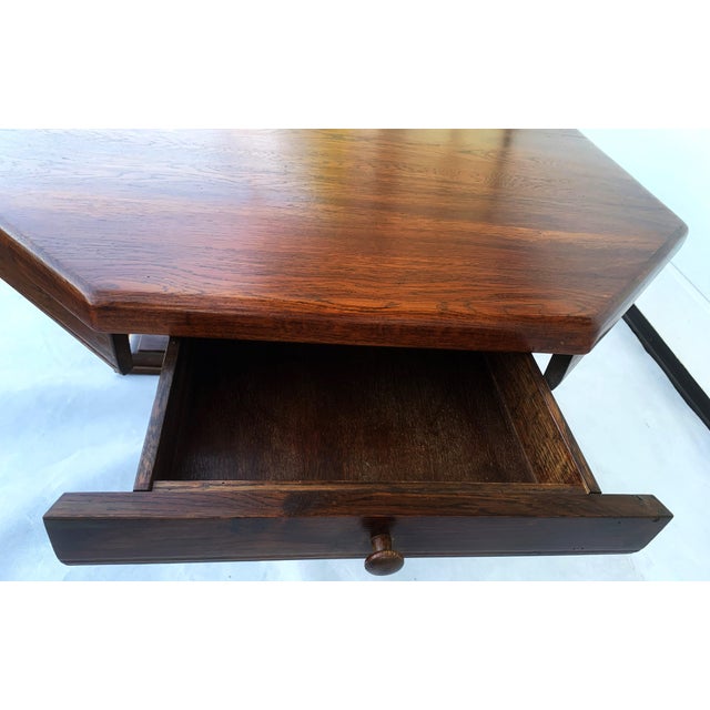 Spanish Octagonal Coffee Table in Oak, 1970s For Sale - Image 10 of 18