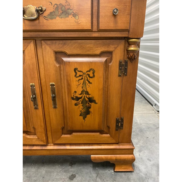 Storage Cabinet Commode Solid Hard Rock Maple by Tell City Hall For Sale - Image 4 of 11