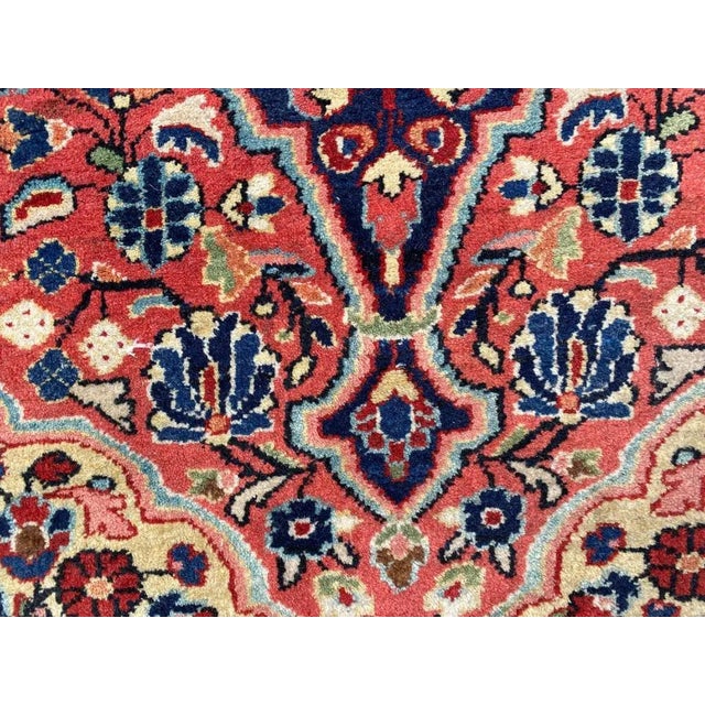 Small Vintage Sarouk Rug For Sale - Image 8 of 18