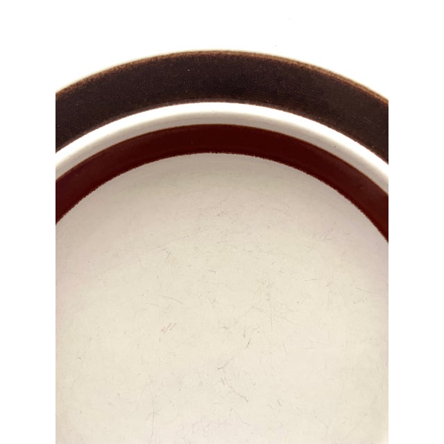 Arabia Vintage 1970s Arabia of Finland Rosmarin Brown Dinner Plates - Set of 10 For Sale - Image 4 of 11
