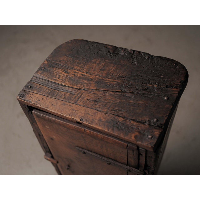 19th Century Primitive Tree Trunk Cabinet in Chestnut, France For Sale - Image 9 of 18