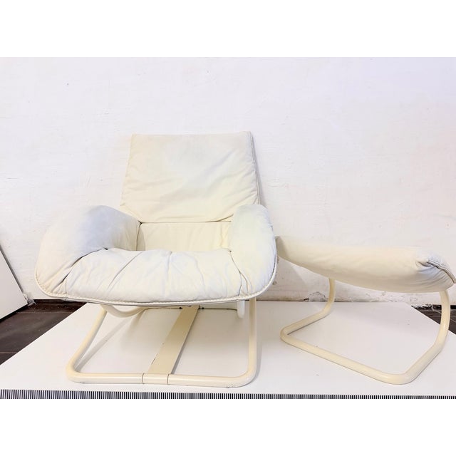 Set of Postmodern Rocking Chair and Ottoman by Robert Haussmann for WK Möbel, 1970s For Sale - Image 6 of 14