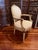 Vintage 1940s Louis XVI French Revival Neoclassical Giltwood Bow-Crest Armchair For Sale - Image 4 of 11