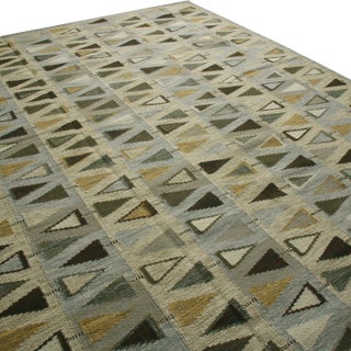 Swedish Geometric Rug by Celerie Kemble for Chairish, 12'x18' For Sale