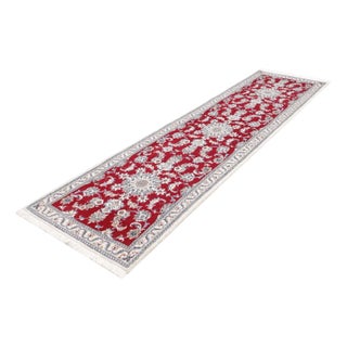 Hand-Knotted Nain Rug with Floral Pattern For Sale
