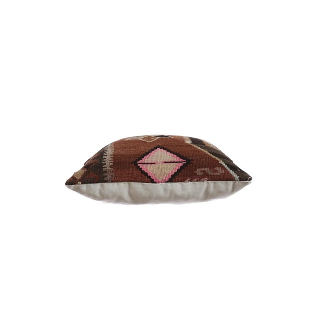 Decorative pillow cover made from vintage handwoven Turkish kilim pieces. Backed with good quality cotton fabric. Pillow...