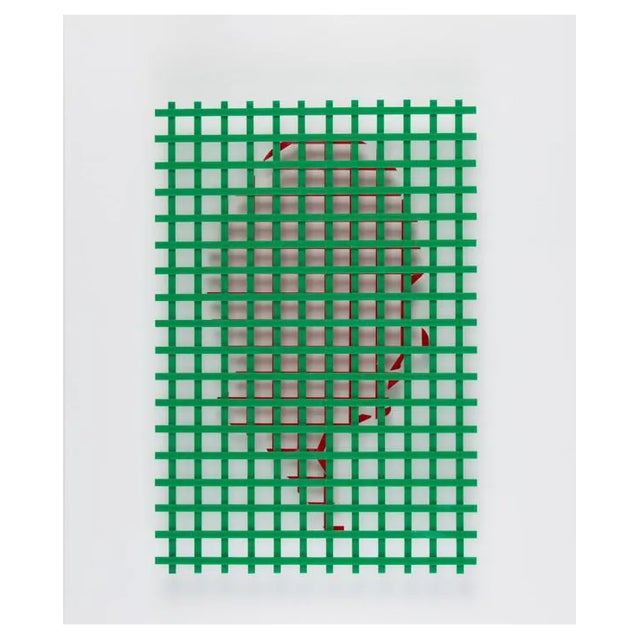 Salvador Presta, Portrait of Friend Munerato, 1970s, Acrylic Glass For Sale