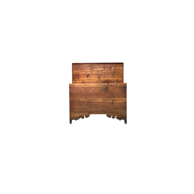 This antique chest dates back to the 19th century, crafted from solid walnut. Its distinctive depth makes it a roomy and...