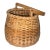 French Market Vintage Hand Woven Basket For Sale