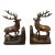 Vintage 'Ralph Lauren Style' Sculptural Bronze-Clad Cast Iron Elk, Stag, Deer With Antlers Bookends- A Pair For Sale