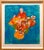 Hand Signed edition of 50 with blindstamp. Surprising Novel Woodblock and heliorelief with handpainting 18-1/2 x 16-1/4...