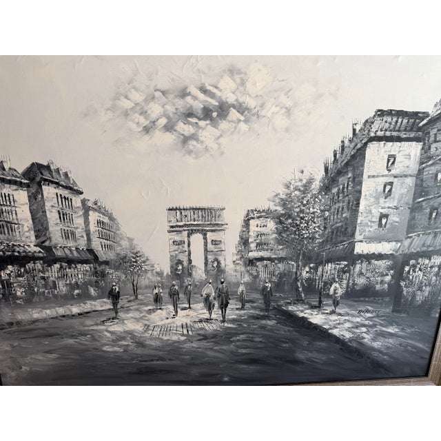 Caroline Burnett Hand Painted Oil Painting 51x40" Canvas Signed Early large piece by listed artist The product is a...