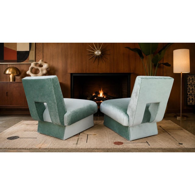 James Mont Mid 20th Century James Mont Style Lounge Chairs For Sale - Image 4 of 7