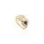 Contemporary Channel Set Infinity Diamond & Sapphire Bypass Ring Size 6 For Sale - Image 3 of 11