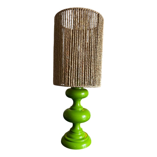 Green Table Lamp, 1970s For Sale