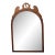 1930s Light Maple Wall Mirror Arched Wood Hanging Decorative Mirror For Sale