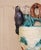 Green 19th Century French Barbotine Wall Pocket With Bird Motif and Oak Leaves For Sale - Image 8 of 12