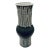 Large Modern Black and White Striped Pottery Vase For Sale