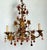 Gold Vintage Italian Murano Glass Floral Chandelier For Sale - Image 8 of 12