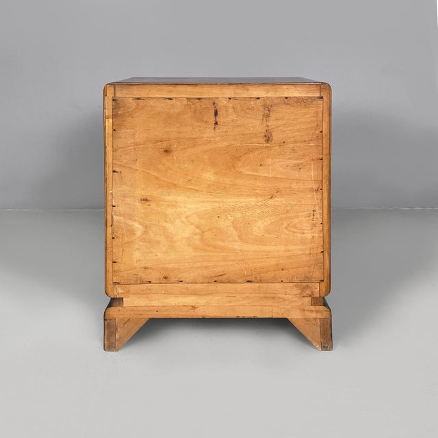 1930s Italian Art Deco Bedside Table in Wood and Black Wood, 1930s, Set of 2 For Sale - Image 5 of 17