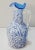 1980s Pilgrim Blue and White Smooth Spatter Glass Pitcher For Sale - Image 5 of 7