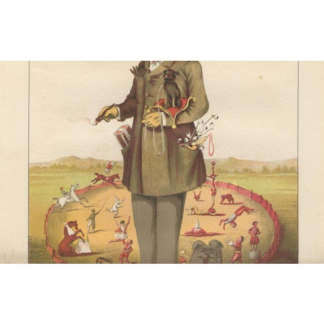 Late 19th Century After Bisetsky, French Belle Époque Circus Caricature, Marquis House, 1884, Chromolithograph For Sale - Image 5 of 10