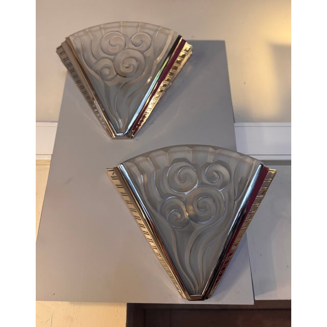 Art Deco Wall Lights by Degué and Ateliers Petitot, Set of 2 For Sale - Image 18 of 18