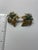 1920s Gold/Jade Pin & Earring Set, 3 Pieces For Sale - Image 4 of 6