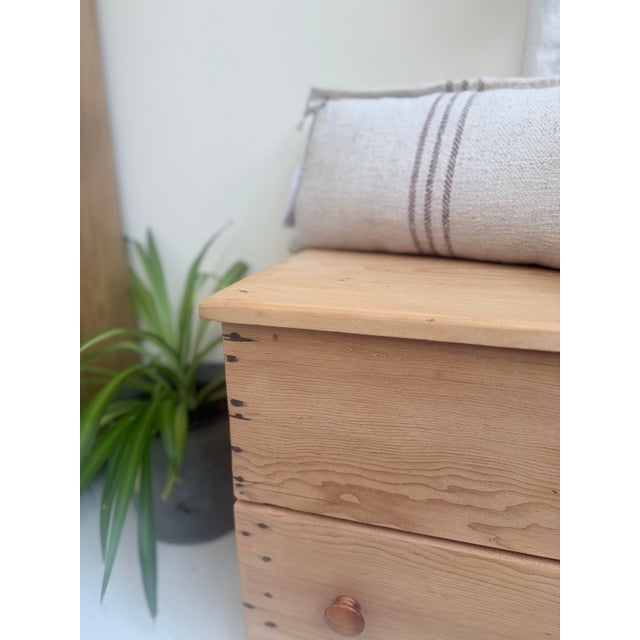 Antique Scrubbed Pine Chest For Sale - Image 10 of 12