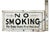 American Vintage 1940s Hand-Lettered Painted Black on White Enamel No Smoking Sign For Sale - Image 3 of 4