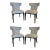 Caracole Couture Modern Gray Velvet Uptown Dining Chairs Set of 4 For Sale
