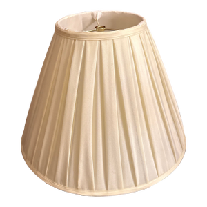 English Pleated Ivory Bell Lampshade