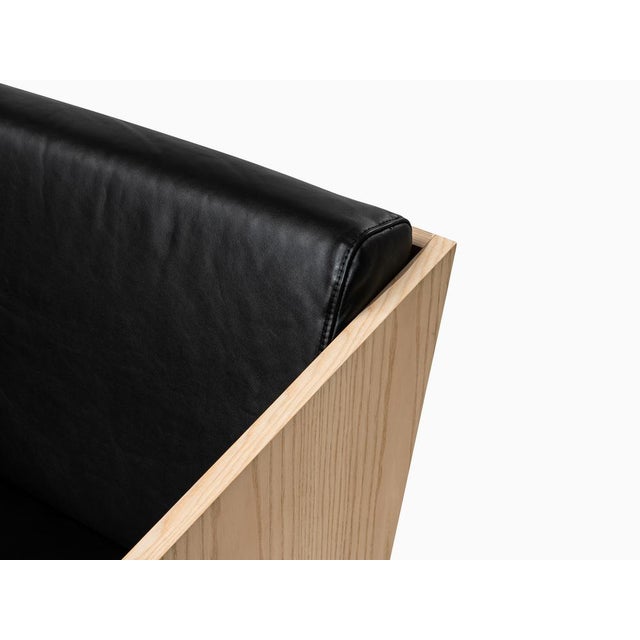 Not Yet Made - Made To Order Armchair in Ash Wood and Black Leather by Álvaro Siza For Sale - Image 5 of 12