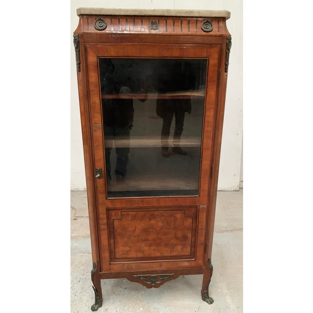 Louis XVI Style One-Door Display Cabinet For Sale - Image 12 of 14