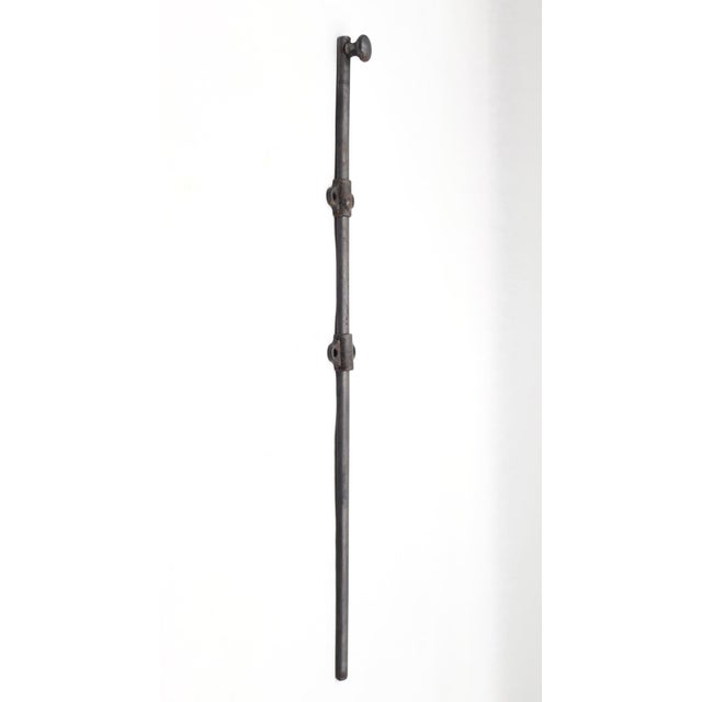 Vintage 18 In. Steel Surface Door Bolt For Sale - Image 4 of 7