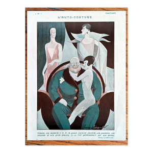 Fantasio 1927 Pierre Hérault "L'auto-Couture" Print