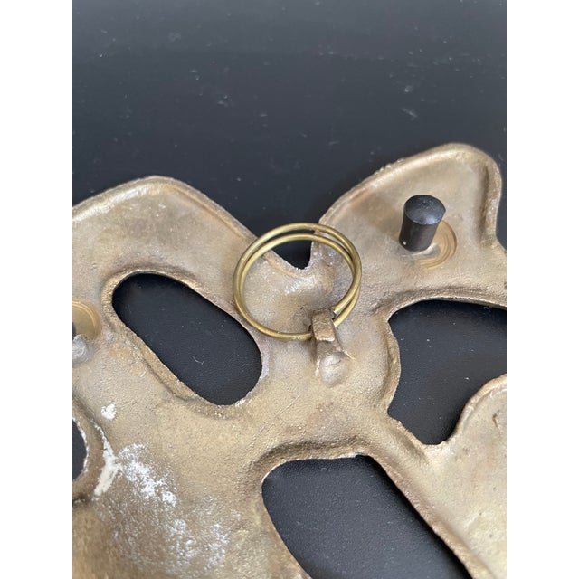Vintage Brass Wall Hanging Trivets of Chinese Fortune & Prosperity Symbol - Set of 2 For Sale - Image 9 of 13