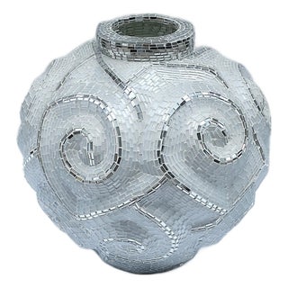 Mirror Glass Tile Mosaic Paster Vase For Sale