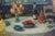 Late 20th Century La Table Sous La Tonnelle Under the Arbor Oil Painting After Henri Le Sidaner For Sale - Image 6 of 11