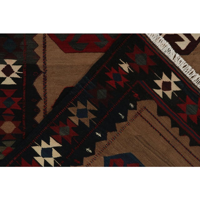 Textile Vintage Persian Tribal Kilim in Brown With Medallion Patterns - by Rug & Kilim For Sale - Image 7 of 7