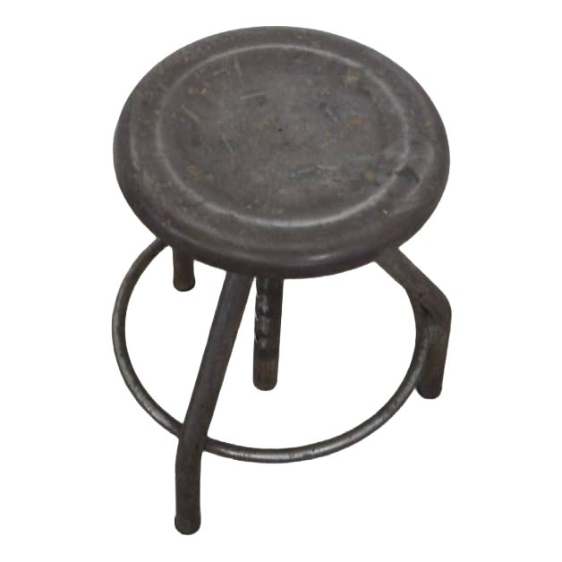 Iron Workshop Stool, 1950s For Sale
