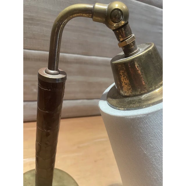 Mid Century French Adnet Style Desk Lamp For Sale In Los Angeles - Image 6 of 11