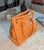 Late '90s Studded Camel Colored Large Tote For Sale - Image 4 of 7