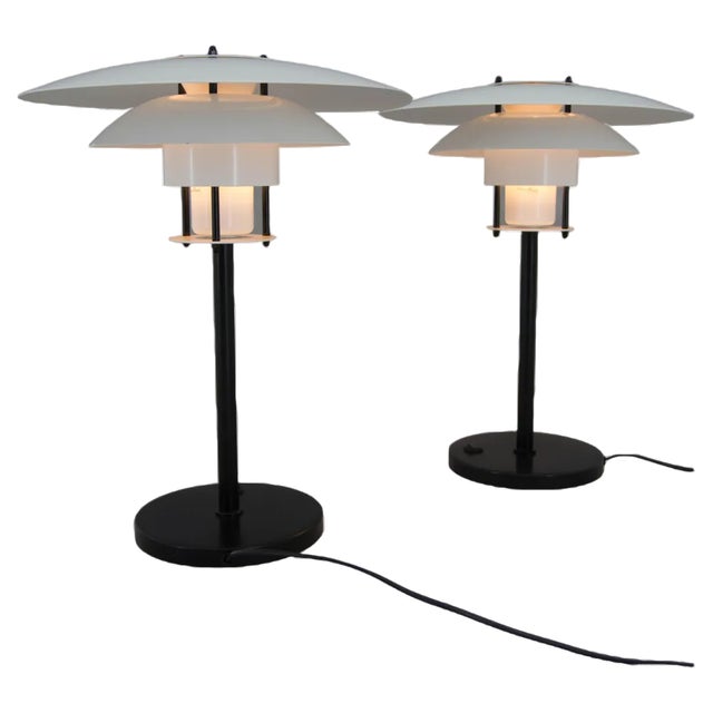 Table Lamps attributed to Jorgen Buchwald for Laterna Danica, 1970s, Set of 2 For Sale