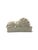 Pair of Mid-Century Italian Crackle-Glazed Ceramic Recumbent Lions For Sale - Image 4 of 10